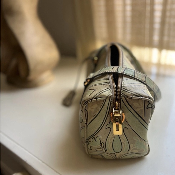 Prada Saffiano Leather Green Bauletto Bag - Picture 9 of 16